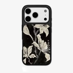 復古質感暗夜百合磁吸防摔 iPhone 手機殼